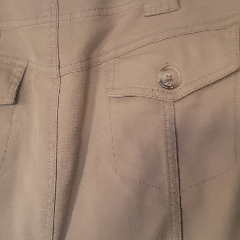 Izaac Mizrahi Tan Cotton Canvas Skirt - Size 10 - Picture 4 of 7